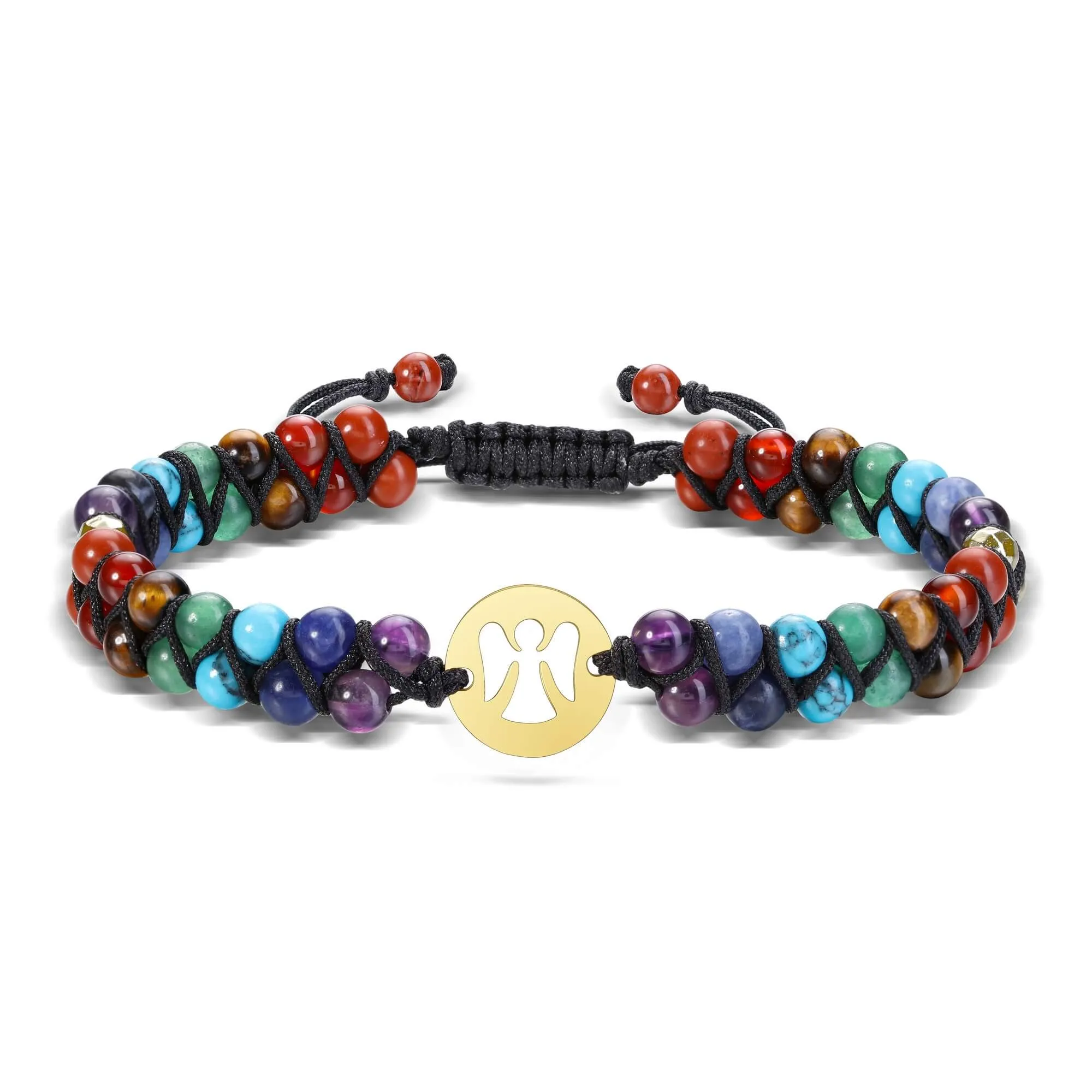 7 Chakras Crystal Beads Yoga Charm Bracelet | Jovivi