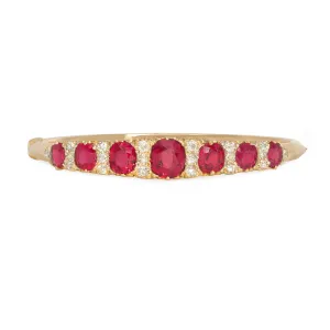 Antique spinel and diamond bracelet