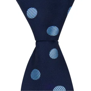 B11 - Navy with Blue Polka Dot - Standard Width