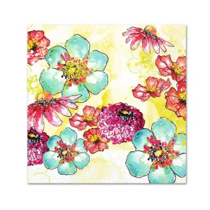 Breezy Blooms Paper Beverage Napkins