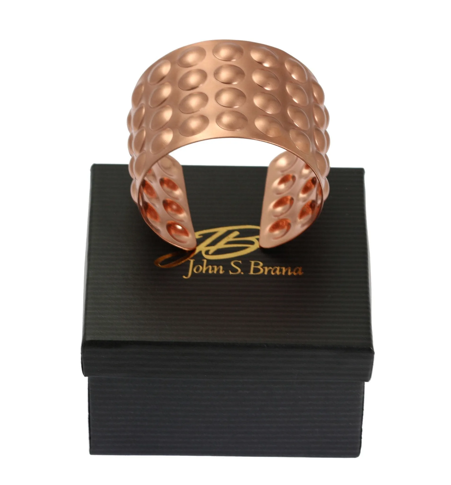 Brushed Copper Bubble Wrap Cuff Bracelet