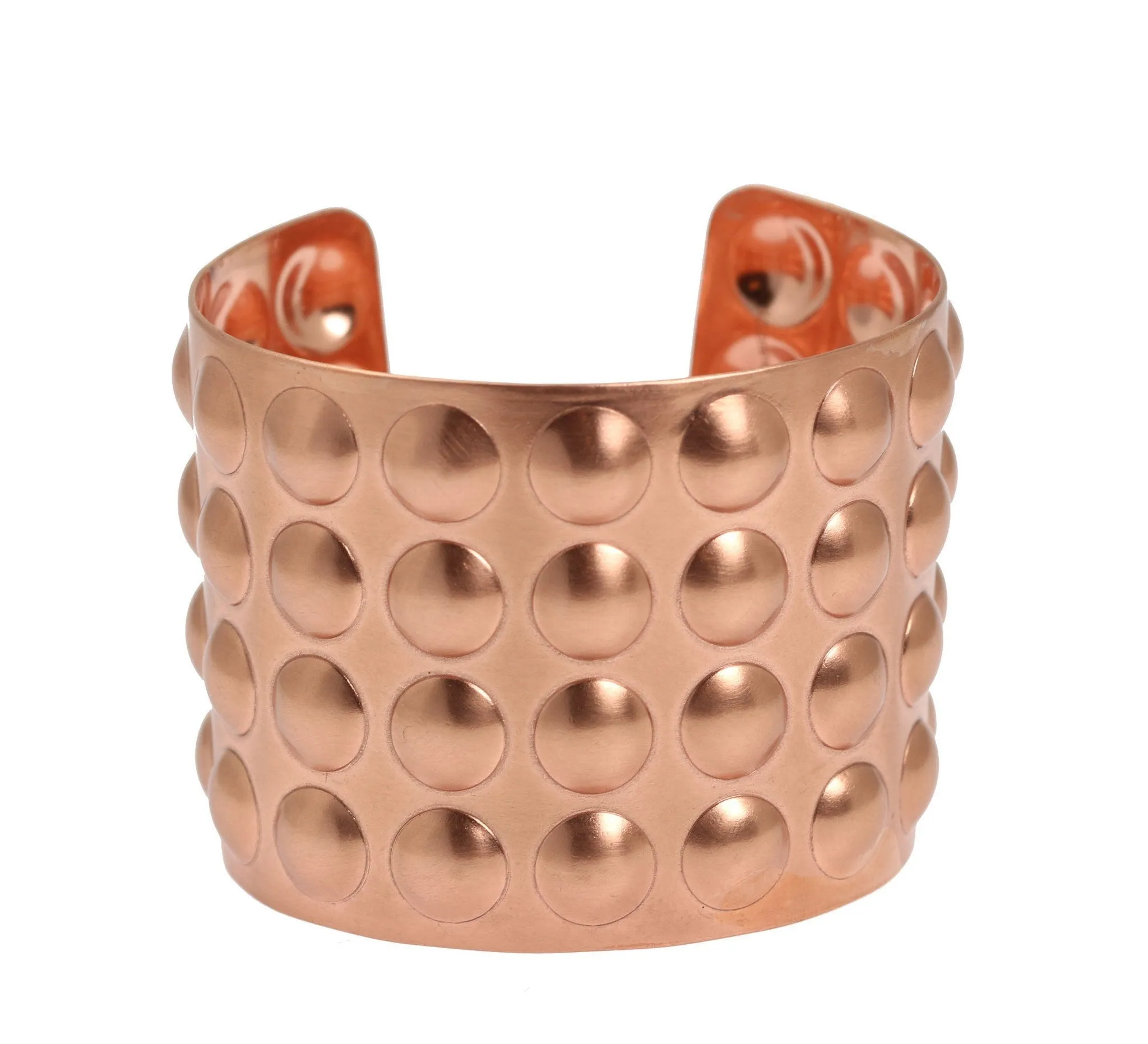 Brushed Copper Bubble Wrap Cuff Bracelet