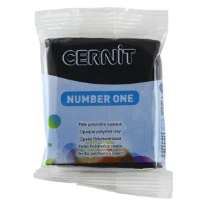 Cernit Number One Polymer Clay - Black 2oz (56g) block