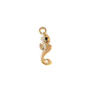 Champagne Enamel Seahorse Charm