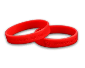 Child Red Anti-Bullying Silicone Bracelet Wristbands