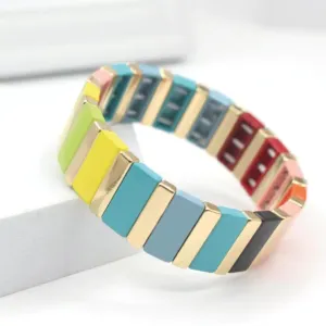 Colourful Enamel Tile Bracelet