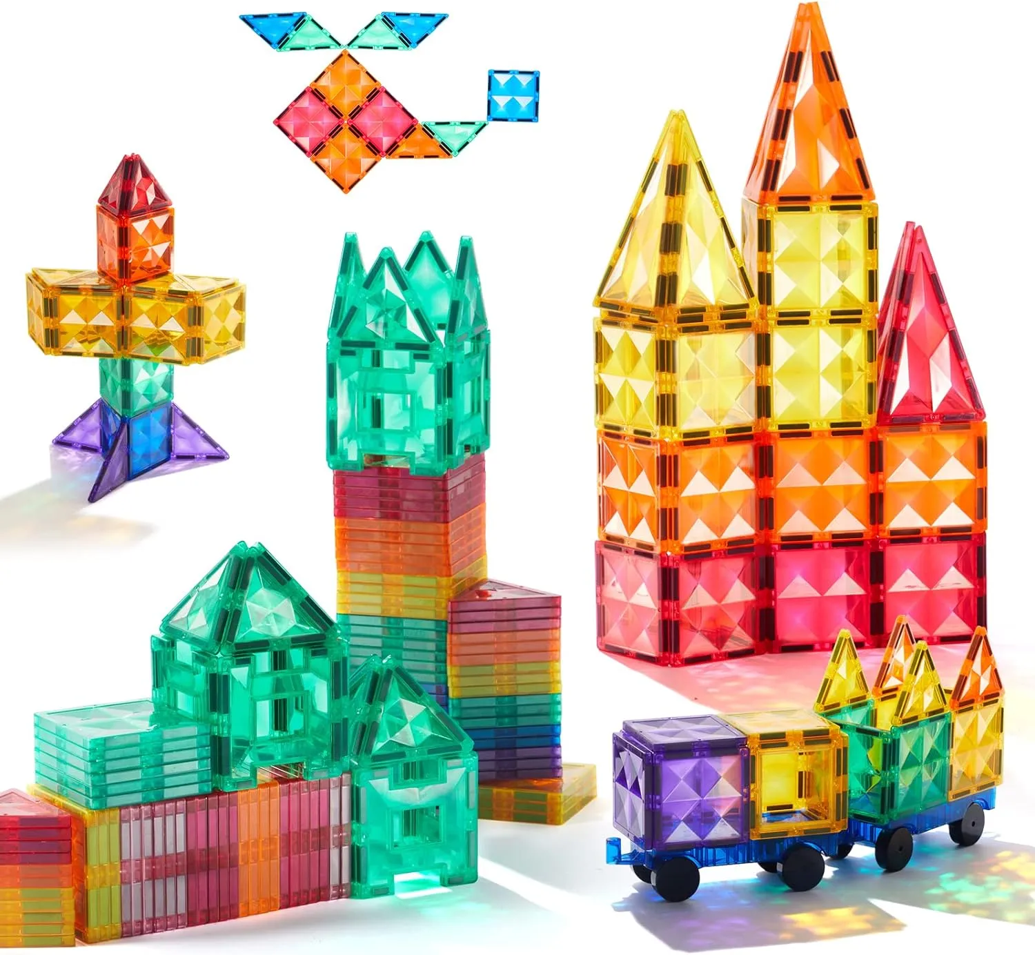 Colourful Magnetic Tiles 100pc