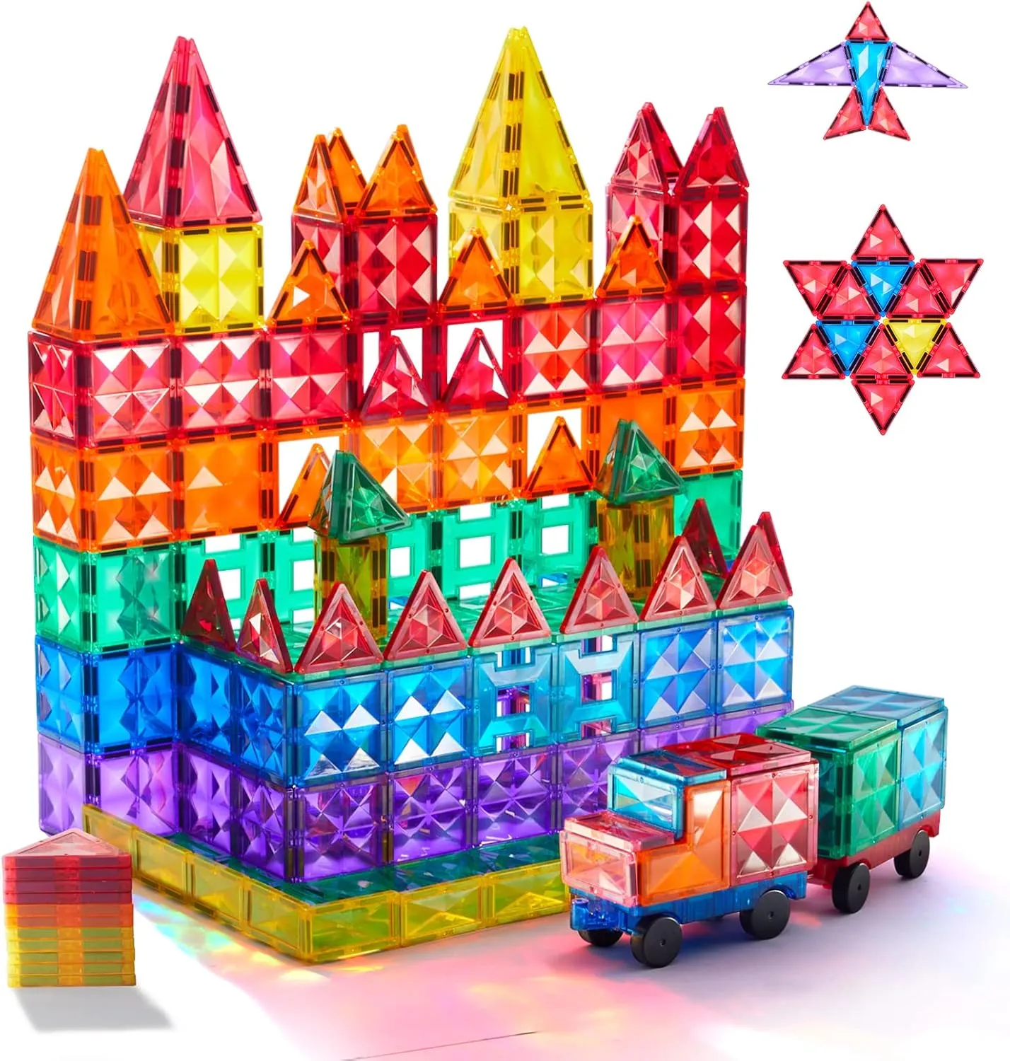 Colourful Magnetic Tiles 100pc