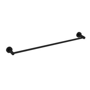 COMO Single Towel Rail 800mm Matte Black