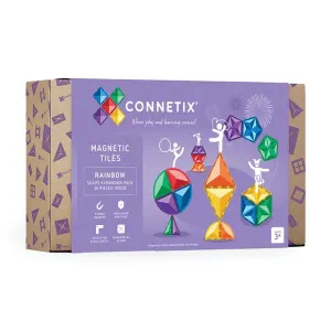 Connetix Magnetic Tiles Rainbow Shape Expansion 36 Piece Pack