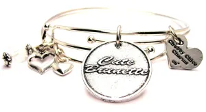 Cute Brunette Expandable Bangle Bracelet Set