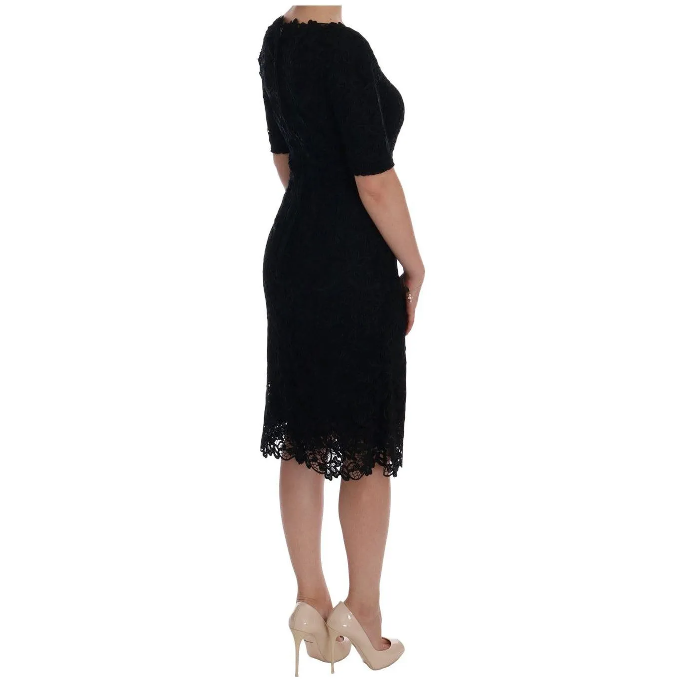 Dolce & Gabbana Elegant Black Knee-Length Sheath Dress