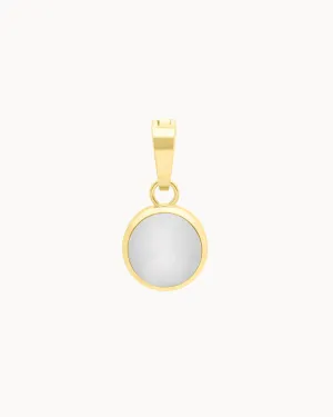 Faith Stone White Cateye Ħabbata Pendant, Gold