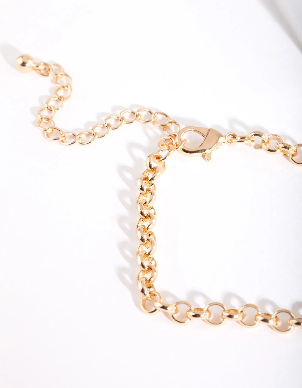 Gold Circle Link Bracelet