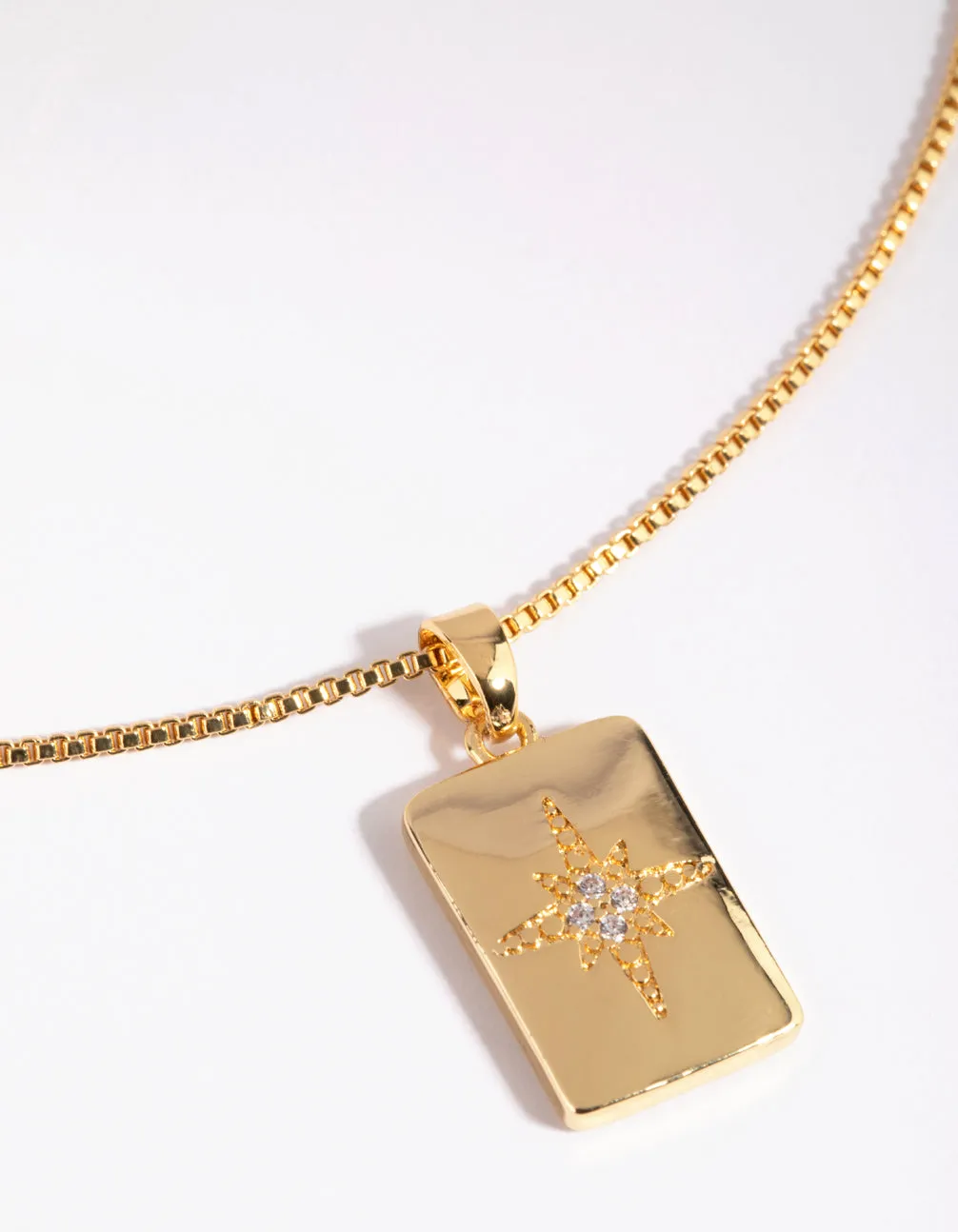 Gold Plated Cubic Zirconia Celestial Charm