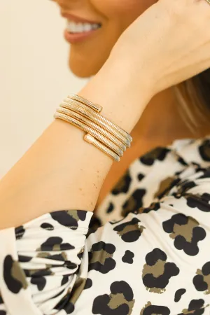 Gold Swirl Wrap Bracelet