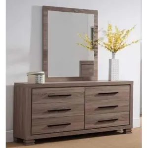 Gorgeous Dresser With Six Storage Drawers, Brown Finish.