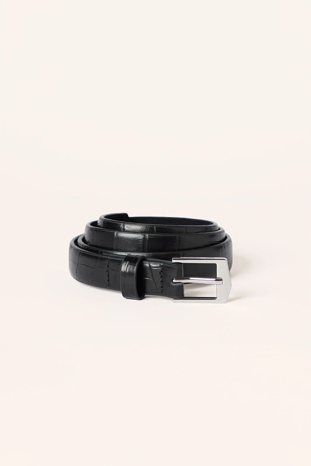 Ida Belt 2.0Cm Black Croc