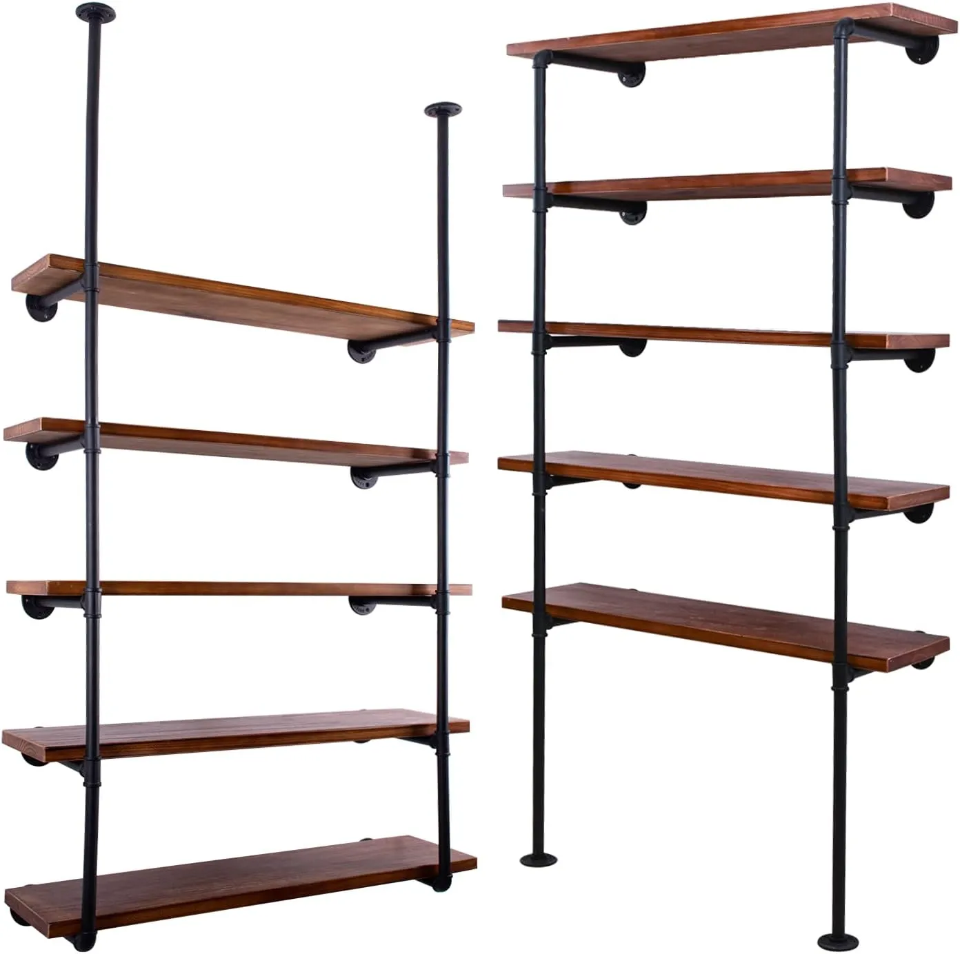 Industrial Iron Pipe DIY Shelf - 5 Tier