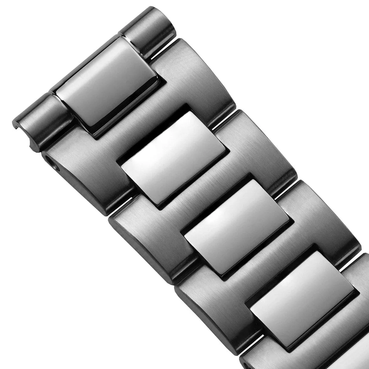 Langstone Solid Stainless Steel Diver's Watch Strap - Brushed Finish