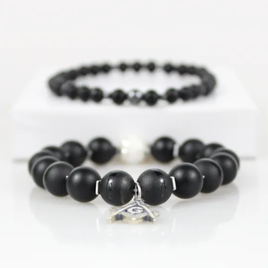 Masonic Stackable Bead Bracelet Set