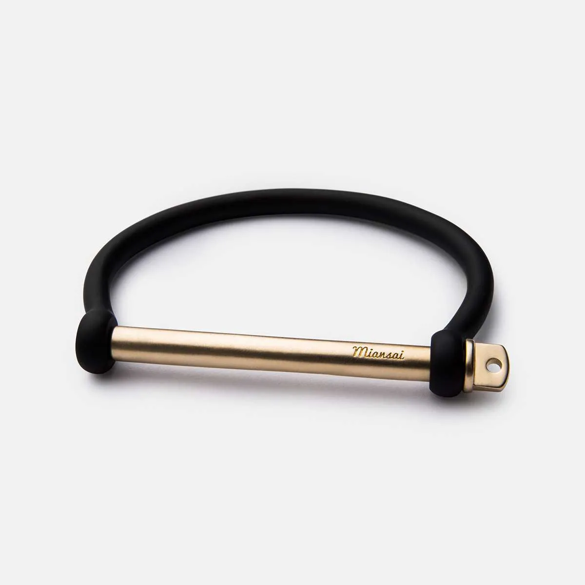 Miansai Noir Screw Cuff with Brass Bar