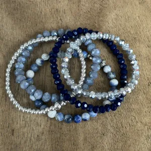 Party Blue Bracelet Stack Summer