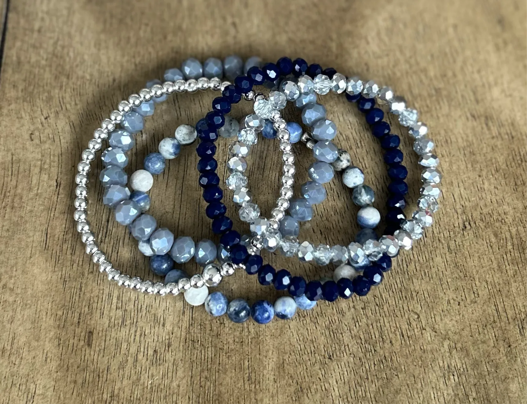 Party Blue Bracelet Stack Summer