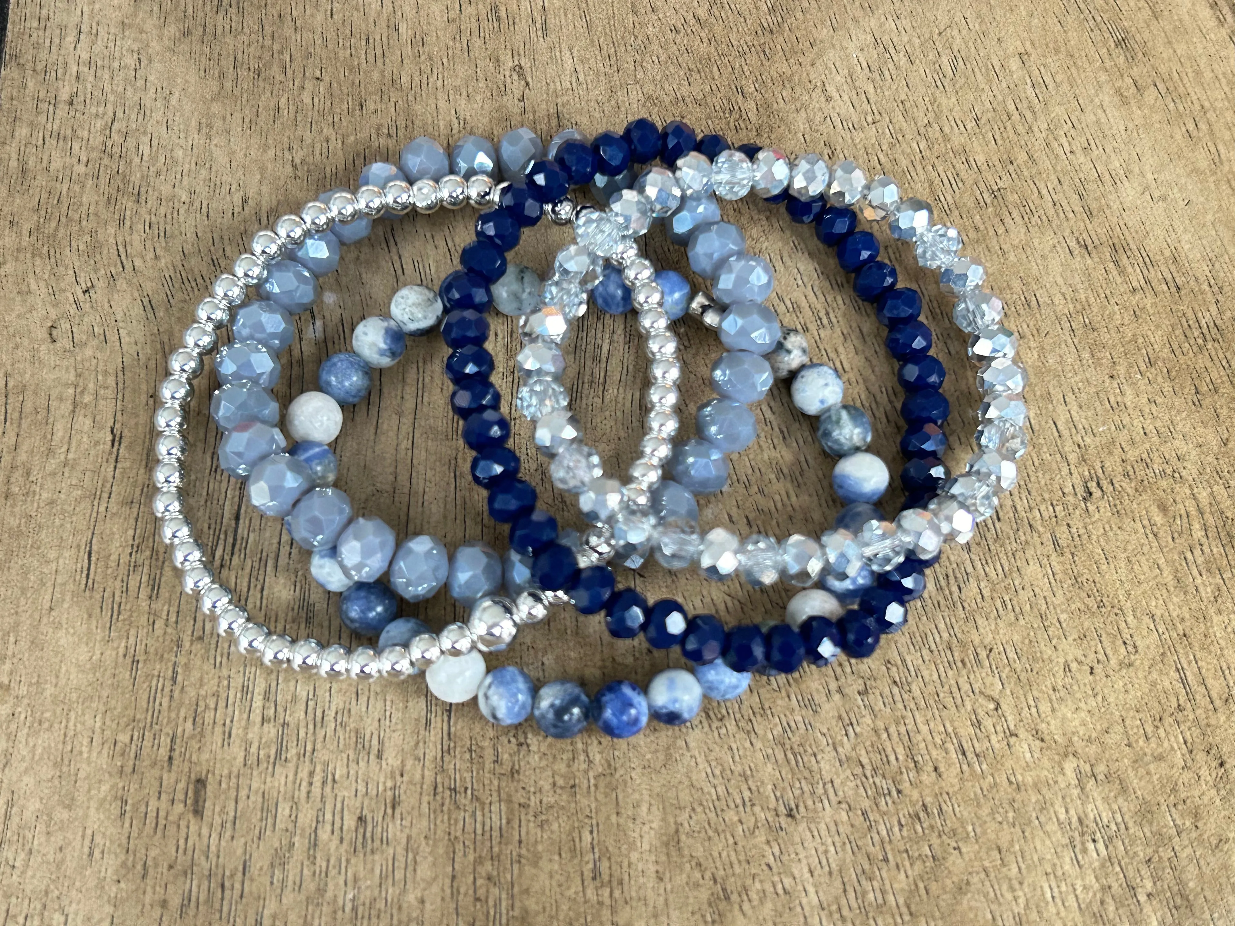 Party Blue Bracelet Stack Summer